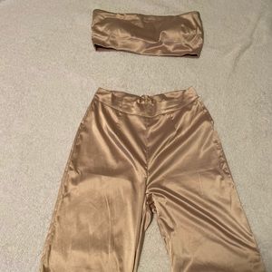 Fashion nova champagne pants set